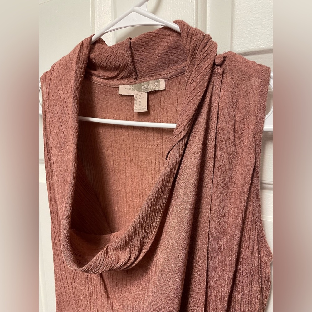 Cowl neck sleeveless top